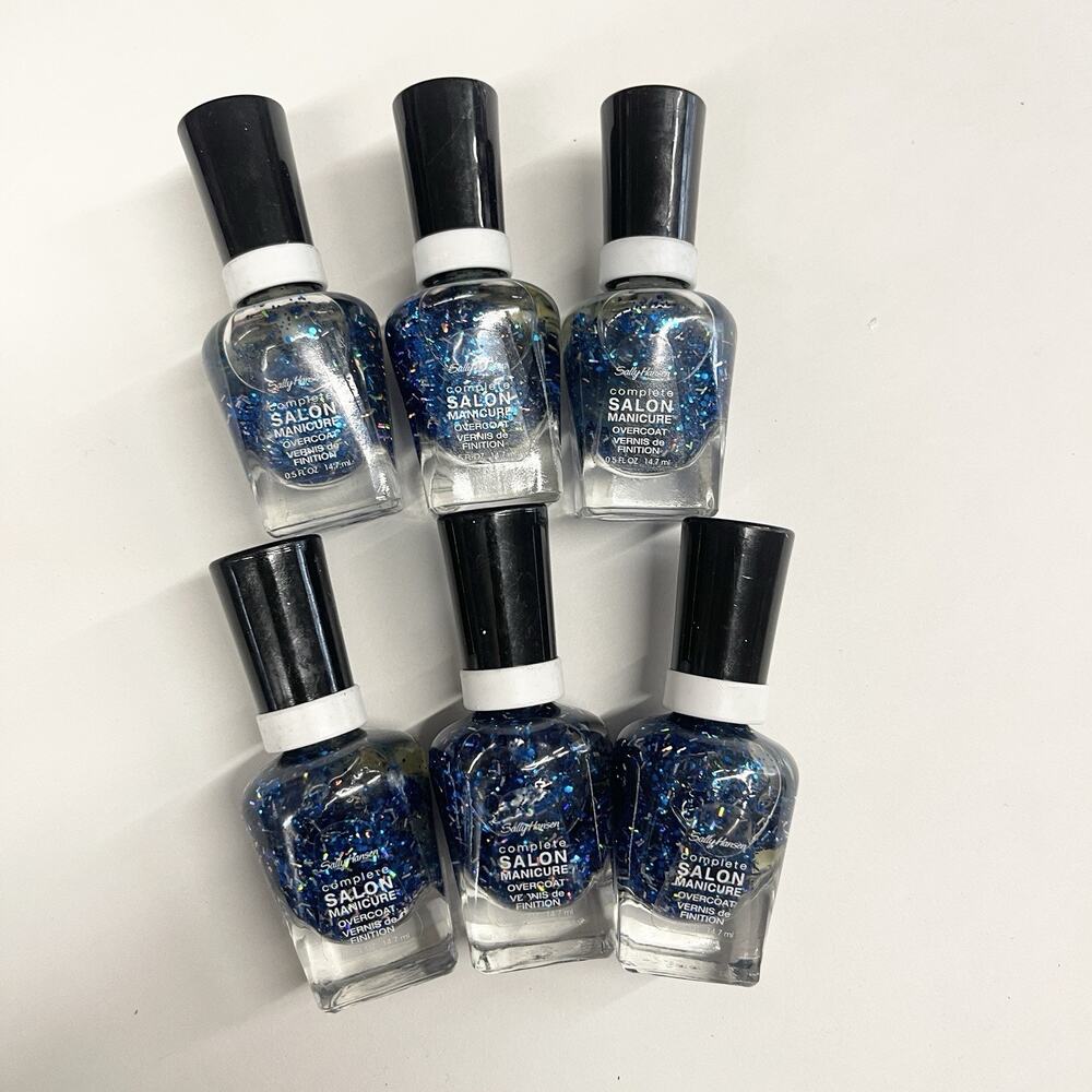 Lot Of 6 SALLY HANSEN Complete Salon Manicure Nail Color‎ 610 Over the Rainblue